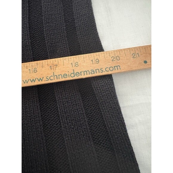 Vintage Illig Sweater Womens Large Black Turtle Neck Wide Cable Knit Thick - Picture 13 of 16